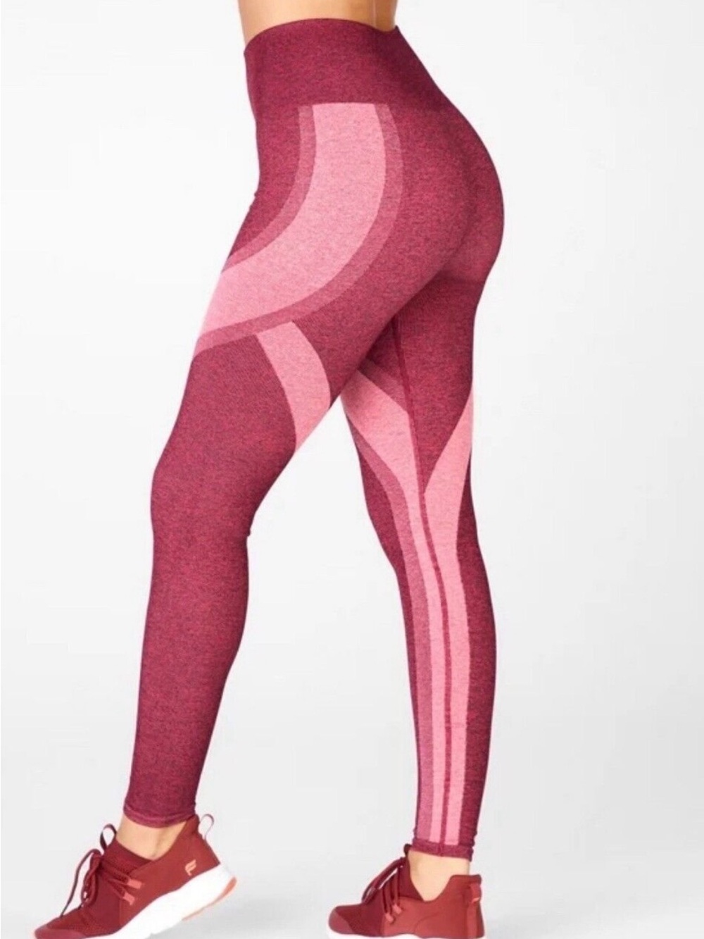 Seamless High-Waist Pink Sculpting Leggings
